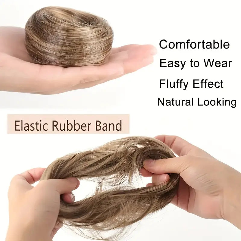✨Synthetic Messy Bun Hair Piece for Women, Curly Updo Scrunchie Extension👑 ✨