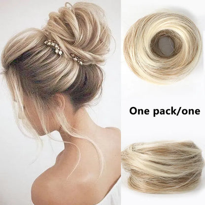 ✨Synthetic Messy Bun Hair Piece for Women, Curly Updo Scrunchie Extension👑 ✨