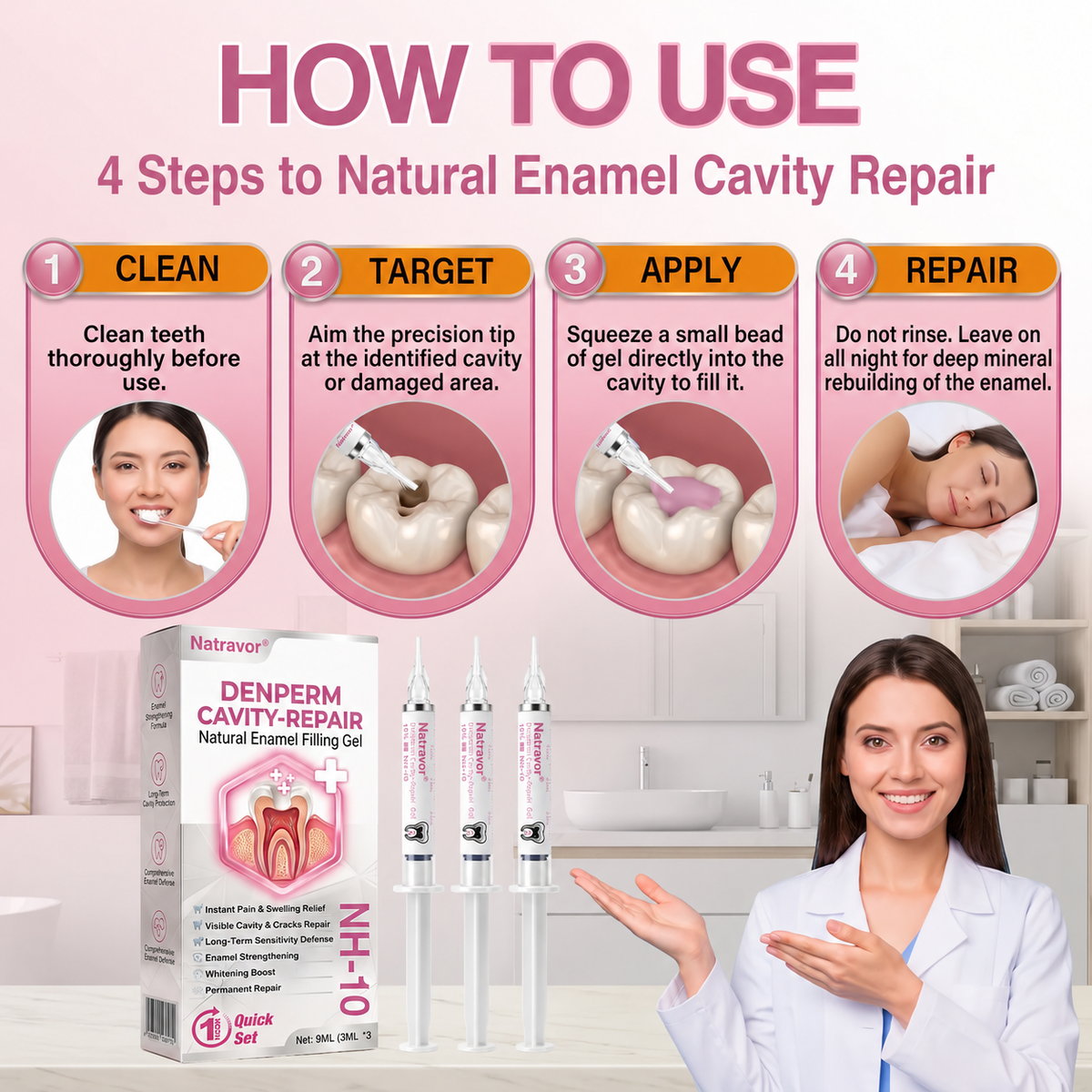 🔥Natravor® DenPerm Cavity-Repair Natural Enamel Filling Gel