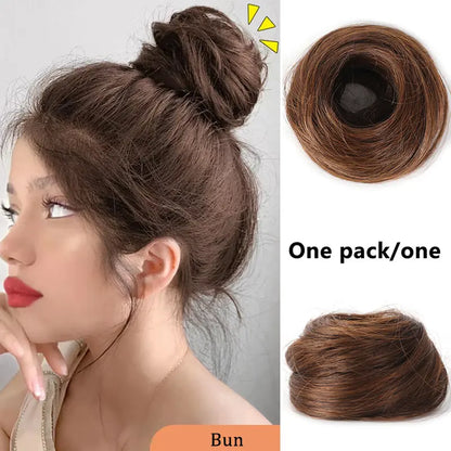 ✨Synthetic Messy Bun Hair Piece for Women, Curly Updo Scrunchie Extension👑 ✨