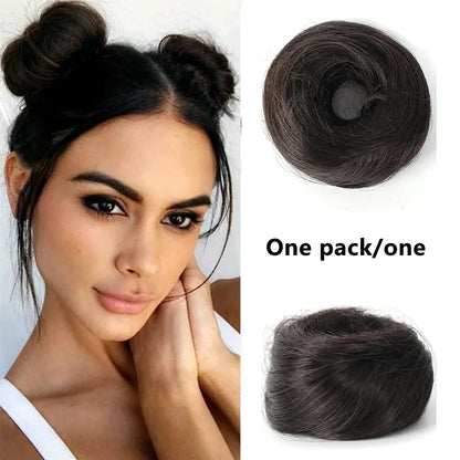 ✨Synthetic Messy Bun Hair Piece for Women, Curly Updo Scrunchie Extension👑 ✨