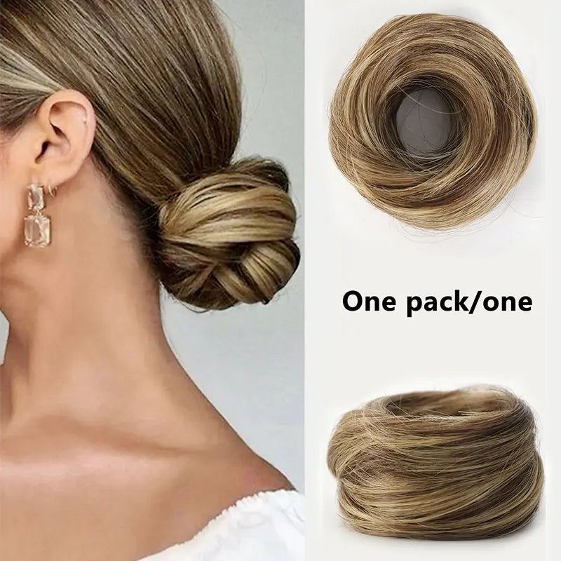✨Synthetic Messy Bun Hair Piece for Women, Curly Updo Scrunchie Extension👑 ✨
