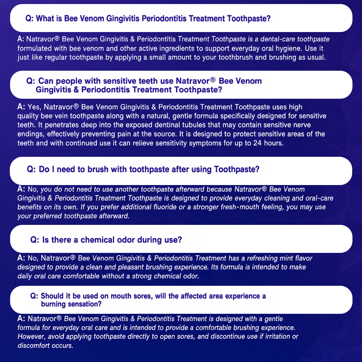𝐍𝐚𝐭𝐫𝐚𝐯𝐨𝐫® VioCore Bee Venom Gingivitis & Periodontitis Treatment Toothpaste