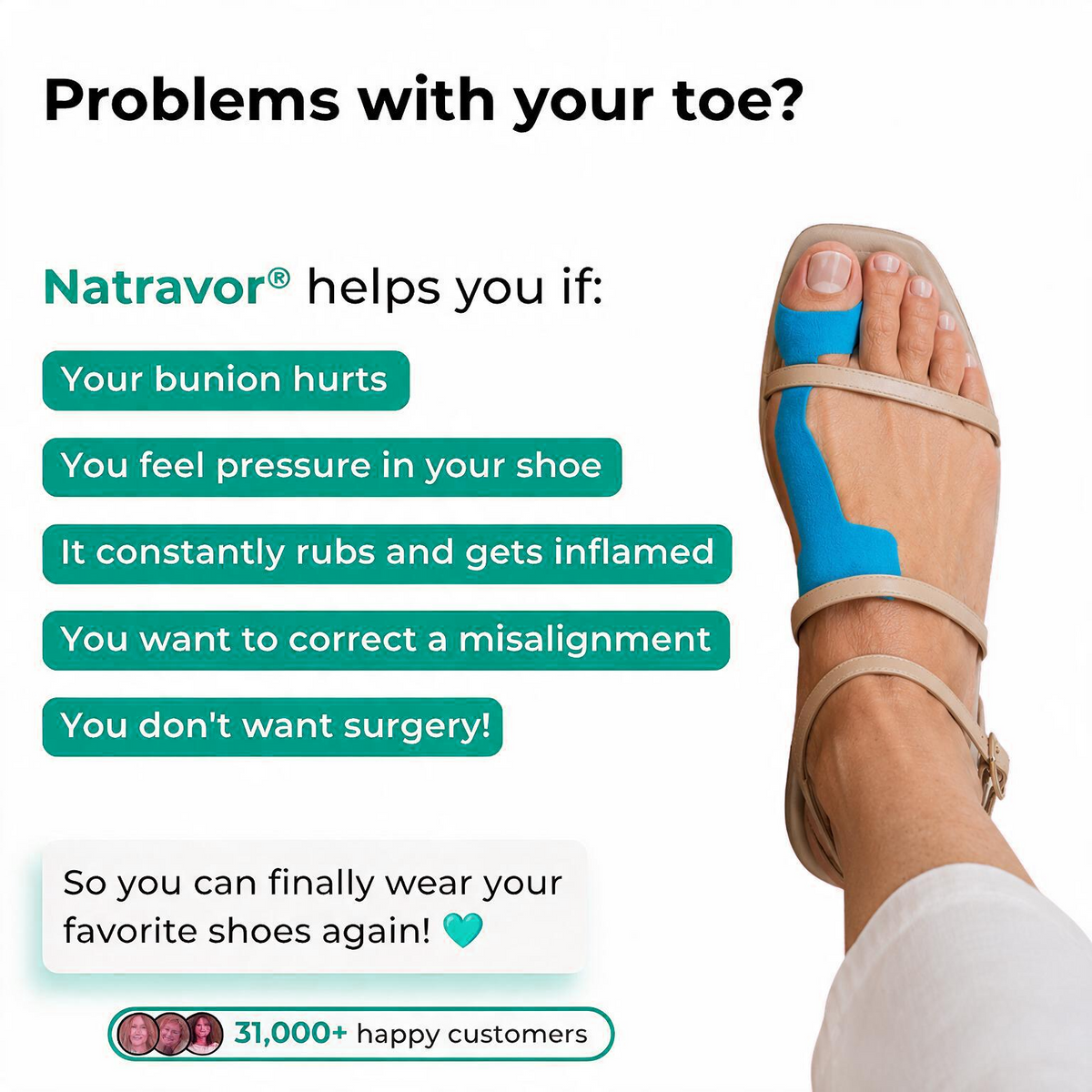 🏅Natravor® Relief Botanical Bunion Comfort Patcht👠💃（Physical Stretch Support + Botanical Comfort Formula)b
