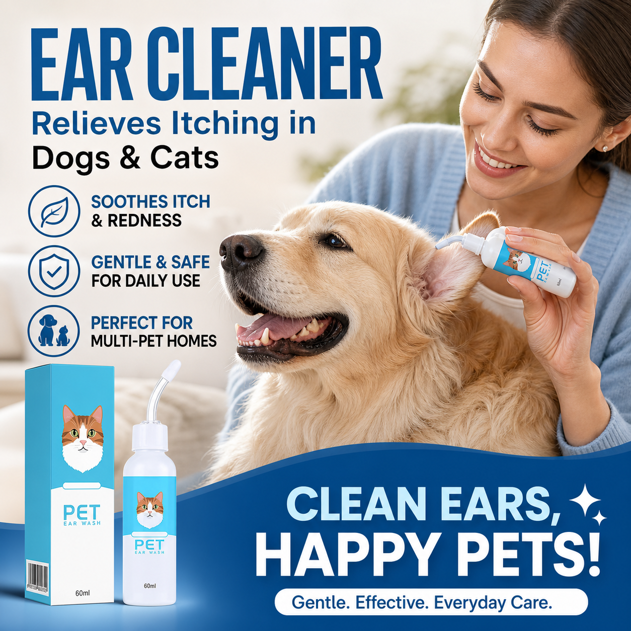 👩‍⚕️ 𝐍𝐚𝐭𝐫𝐚𝐯𝐨𝐫® Ear Cleaning Solution for Pets ✅ Helps Reduce Ear Odor, Earwax Buildup, Yeast Overgrowth & Scratching 🐶🐱