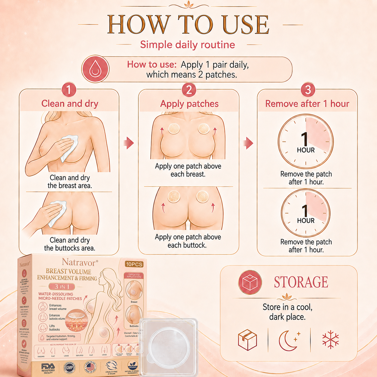 𝐍𝐚𝐭𝐫𝐚𝐯𝐨𝐫® Advanced Nano-Microneedle Breast Contouring & Care Patch 🍅