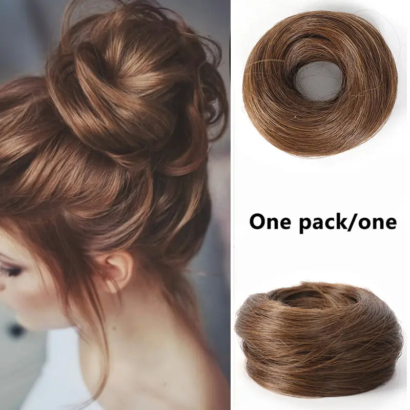 ✨Synthetic Messy Bun Hair Piece for Women, Curly Updo Scrunchie Extension👑 ✨