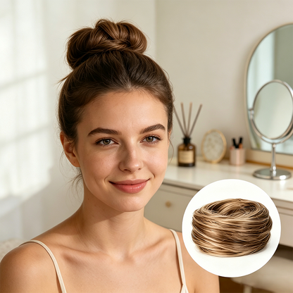 ✨Synthetic Messy Bun Hair Piece for Women, Curly Updo Scrunchie Extension👑 ✨