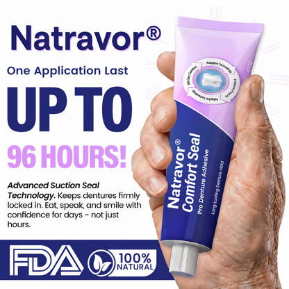 🔥 LIMITED SPECIAL OFFER 🔥𝐍𝐚𝐭𝐫𝐚𝐯𝐨𝐫® DeComfort Seal Pro Denture Adhesive🦷💜FDA Certified (Clinically Proven 96-   Hour Lock Hold for   Secure, Comfortable &   Zinc-Free Denture Fit)