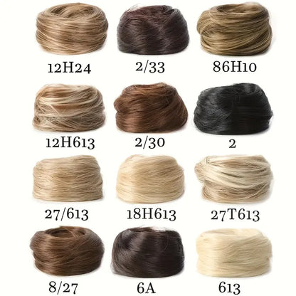 Synthetic Messy Bun Hair Piece for Women, Curly Updo Scrunchie Extension👑 ✨