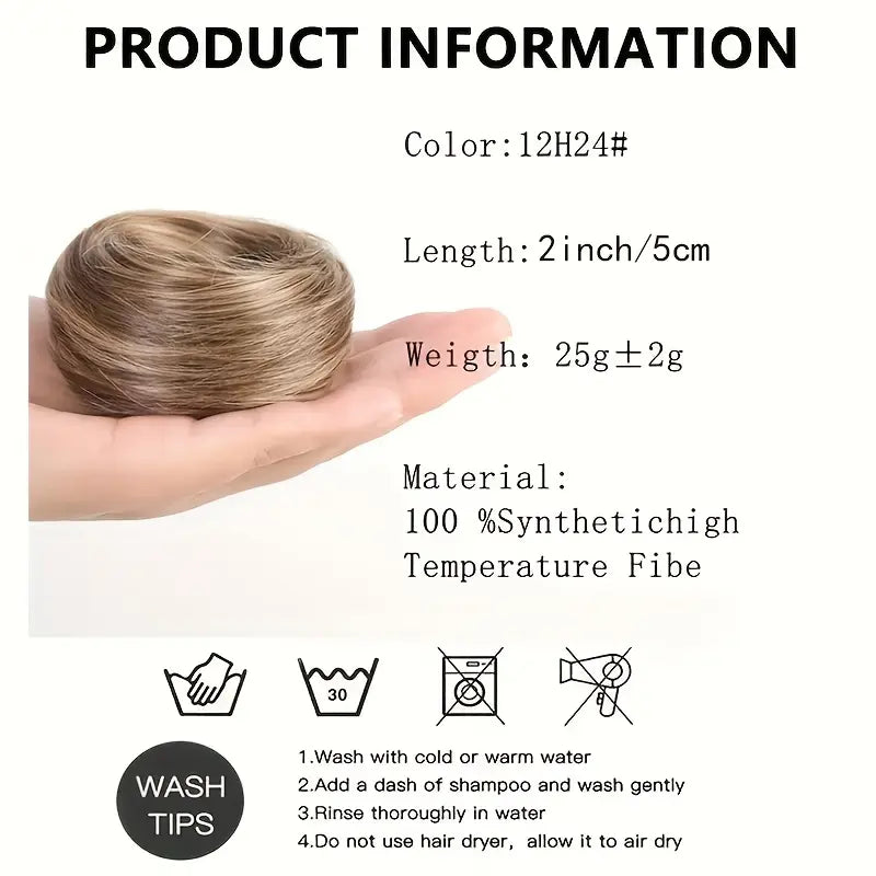 Synthetic Messy Bun Hair Piece for Women, Curly Updo Scrunchie Extension👑 ✨